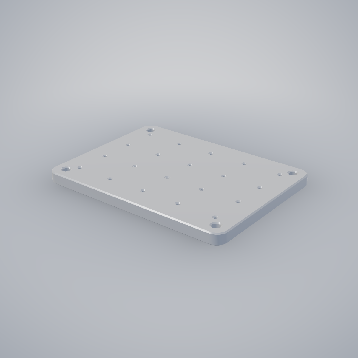 Placa base mecanizada en aluminio 200 × 150